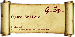 Gyura Szilvia névjegykártya